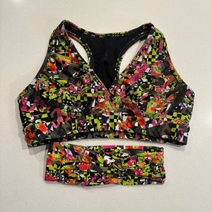 ZUMBA 2 Piece Set - Mashed Up Bra and Headband Size M